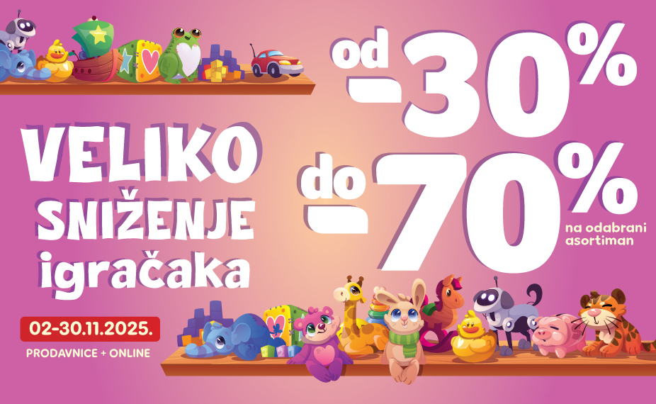 Sniženje igračaka do -70%