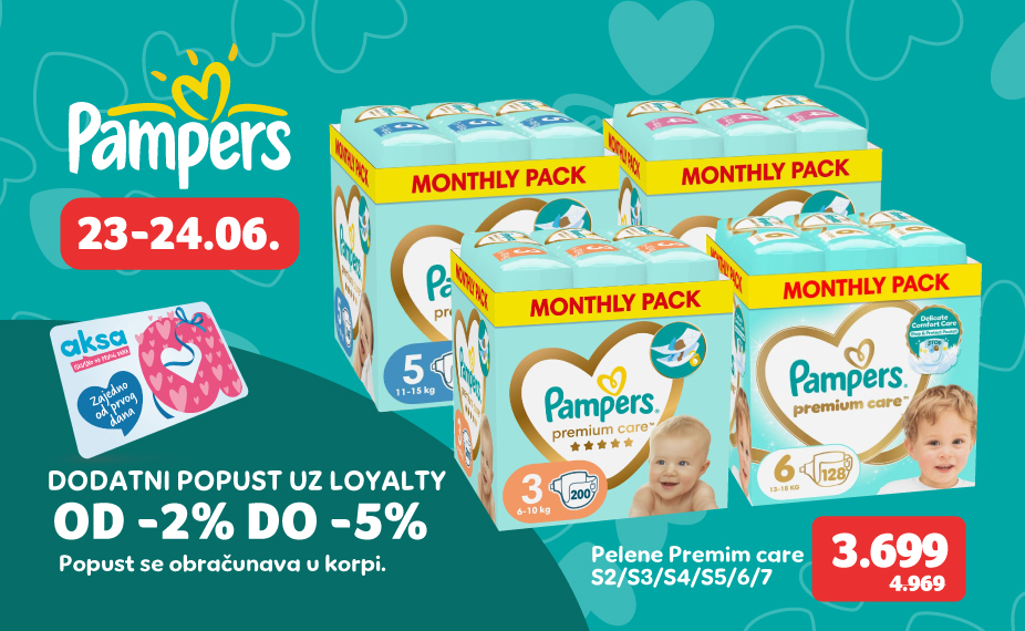 Pampers Premium 3699,00 din