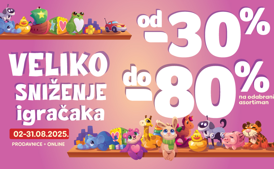 Sniženje igračaka do -80%