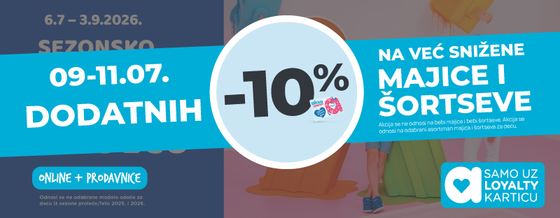 Dodatnih -10% šortsevi i majice