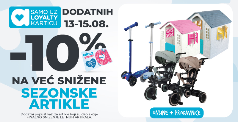 Sezonsko sniženje - dodatnih -10%