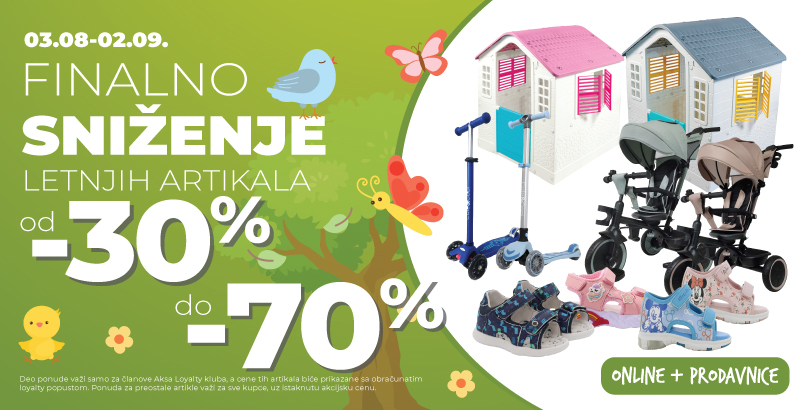 Finalno sniženje letnjih artikala