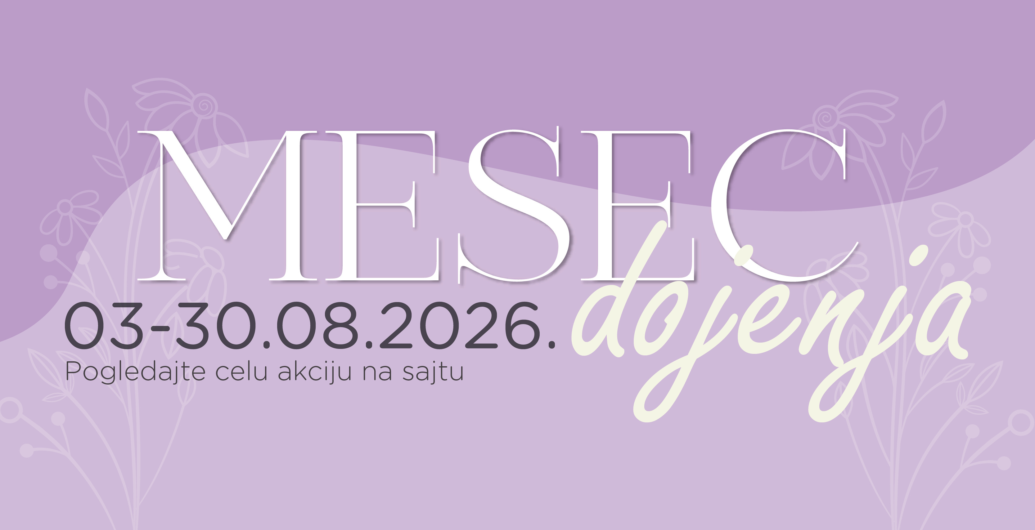 Mesec dojenja - avgust 2026