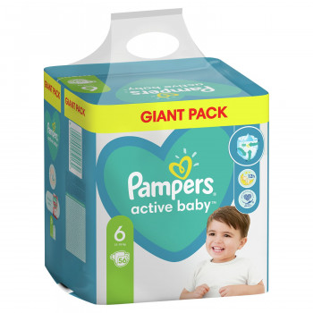 Pampers pelene active baby GP 6 ex.large15kg+56kom 
