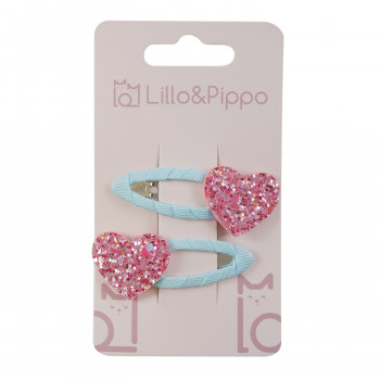 Lillo&Pippo šnalice za kosu srce 