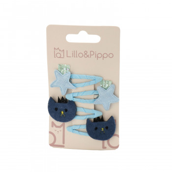 Lillo&Pippo šnalice za kosu zvezdica i maca 