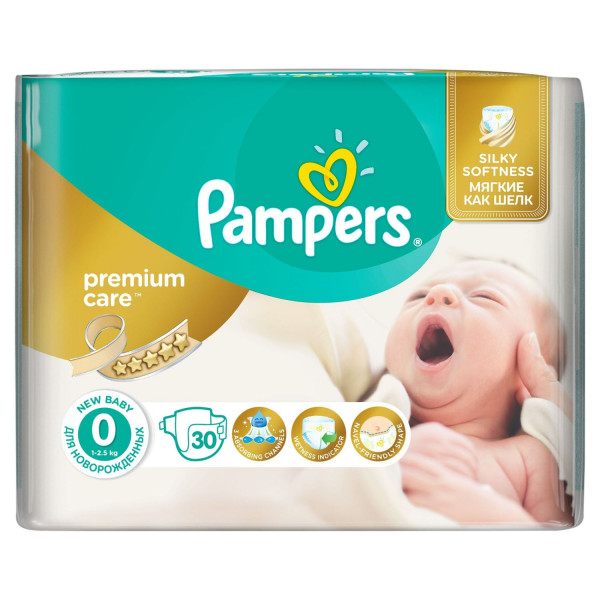 Pampers pelene premium care 0 newbaby do 2,5kg 30 kom 