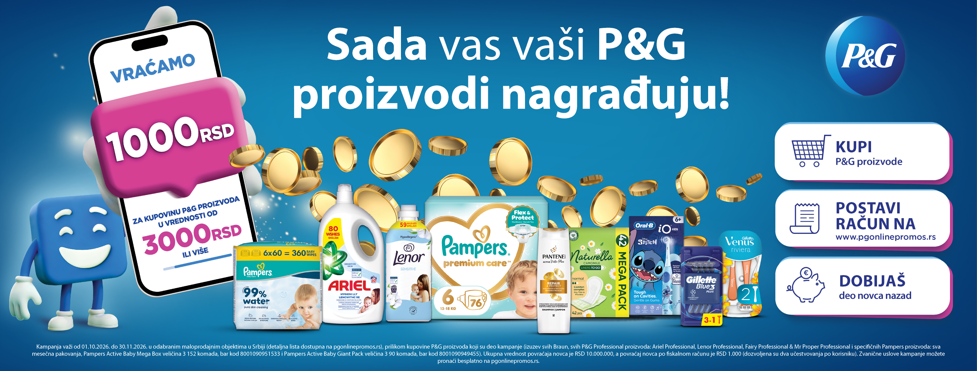 P&G Cashback okt-nov 2026