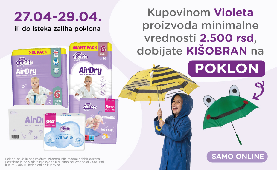 Violeta + kišobran