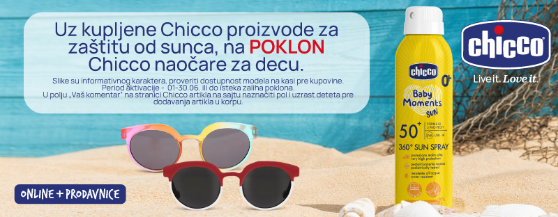 Chicco Sun + naočare
