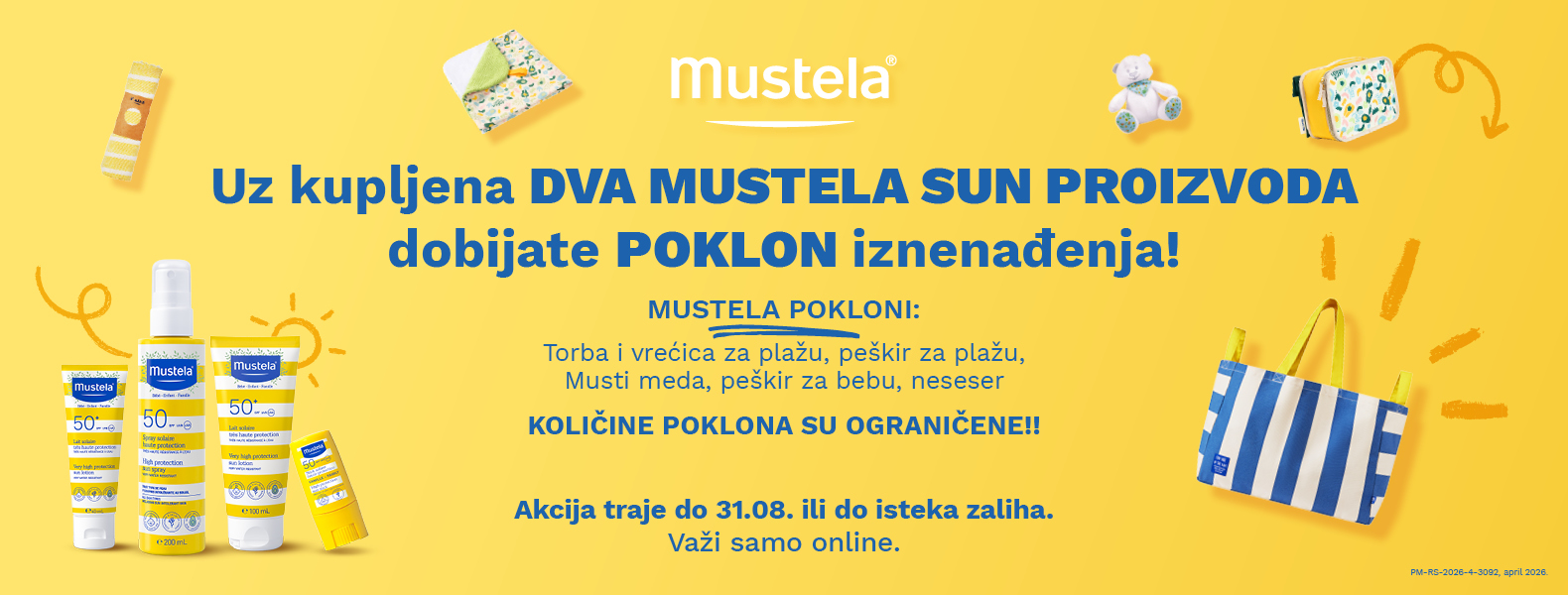 Mustela SUN + pokloni