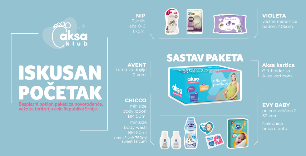 Poklon paket za bebe i novorođenče AKSA