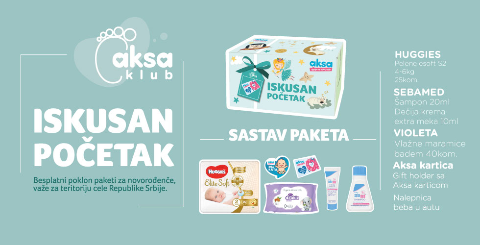 Poklon paket za bebe i novorođenče AKSA