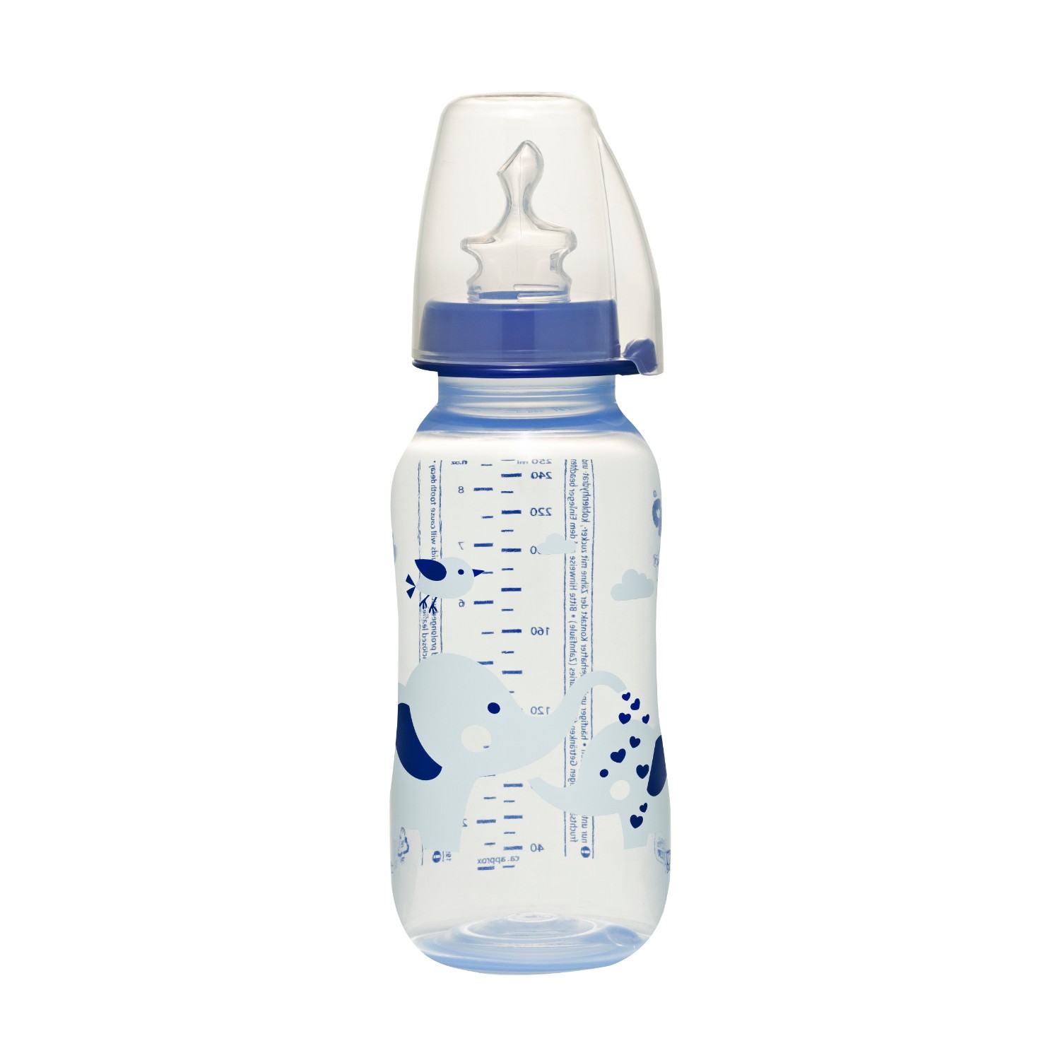 Nip pp flašica Trendy Boy 250 ml, silikonskom, M, 0-6m