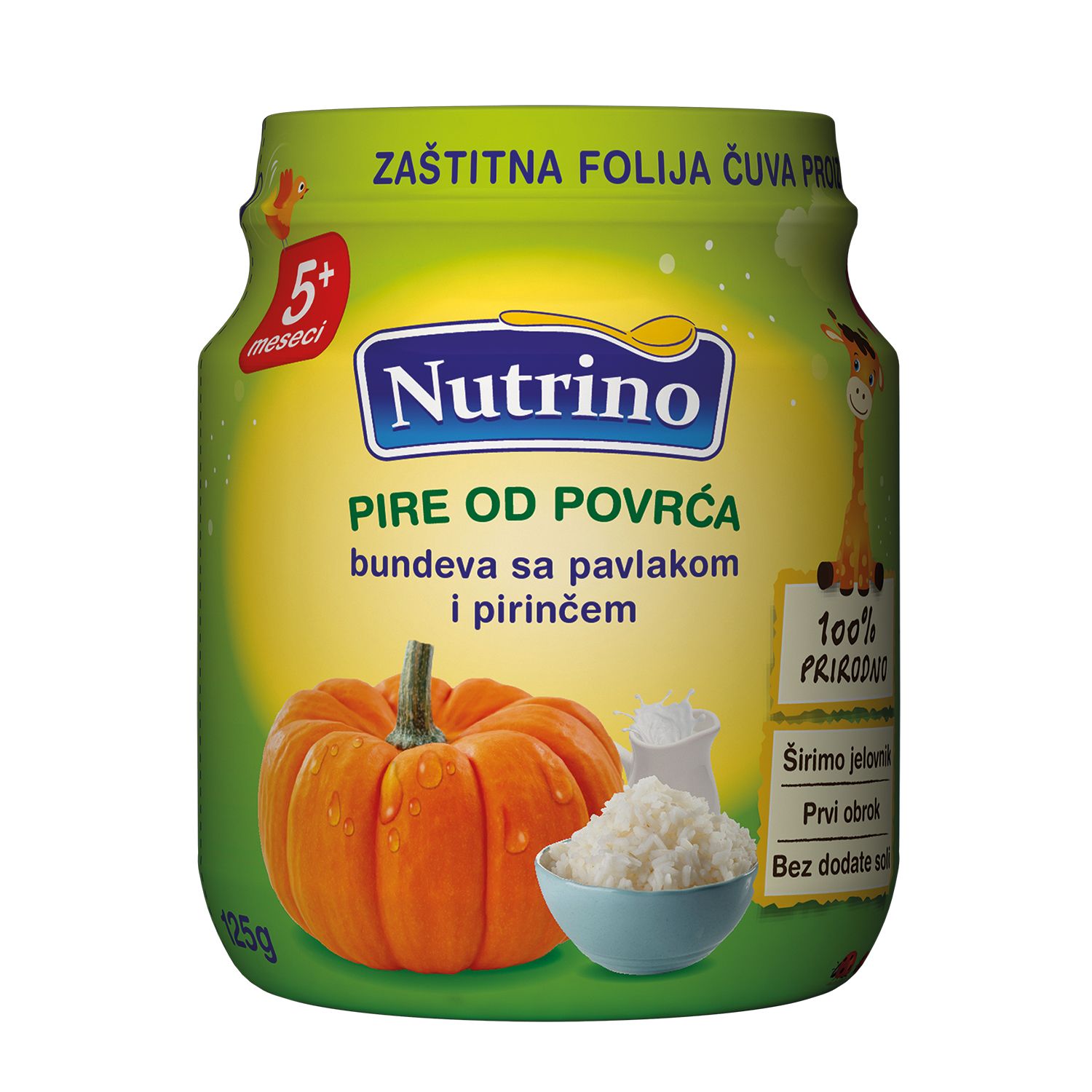 Nutrino kašica bundeva sa pavlakom i pirinčem 125g 