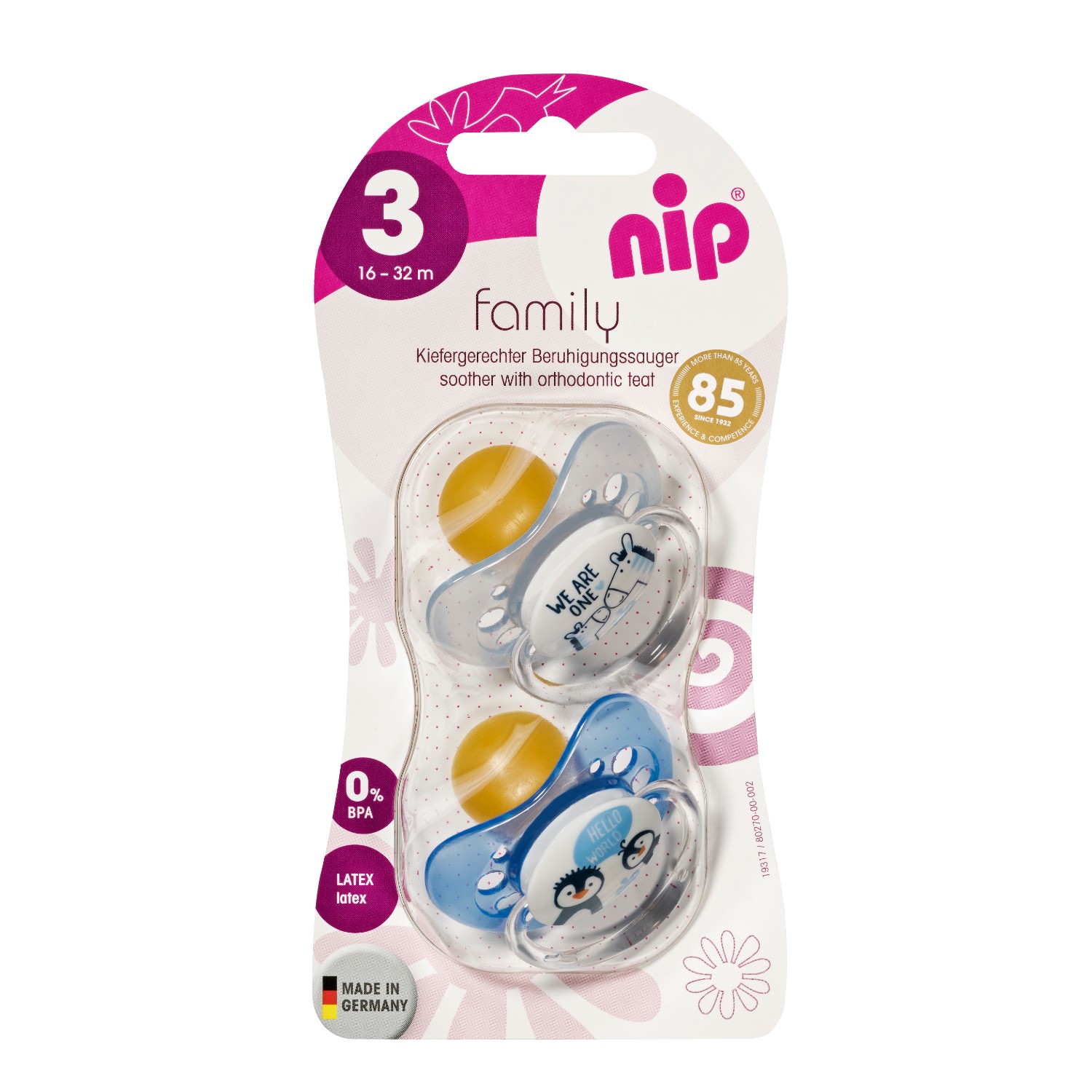 Nip Family kaučuk laža 16-32 2 kom 
