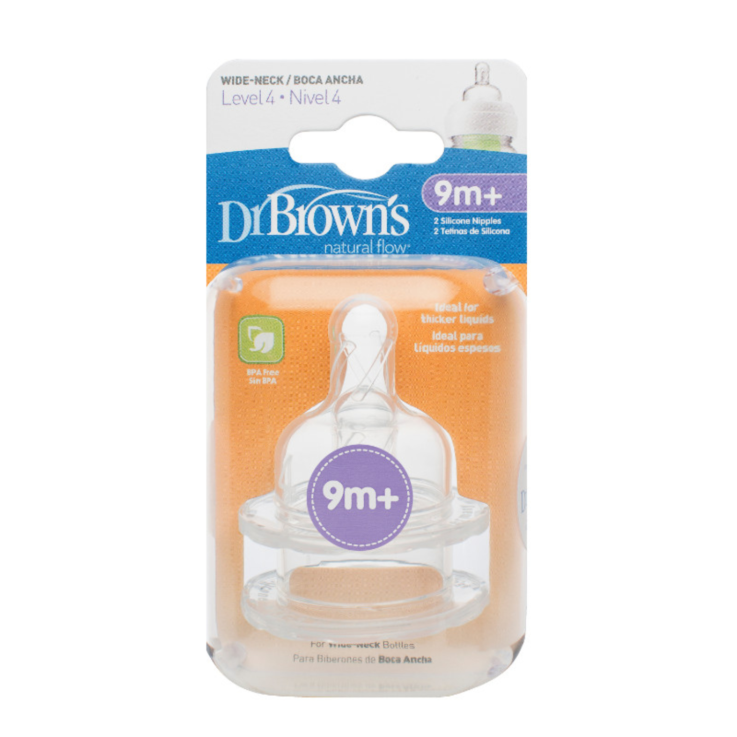 Dr.Browns silikonska cucla za wide neck, v4 , 2kom 