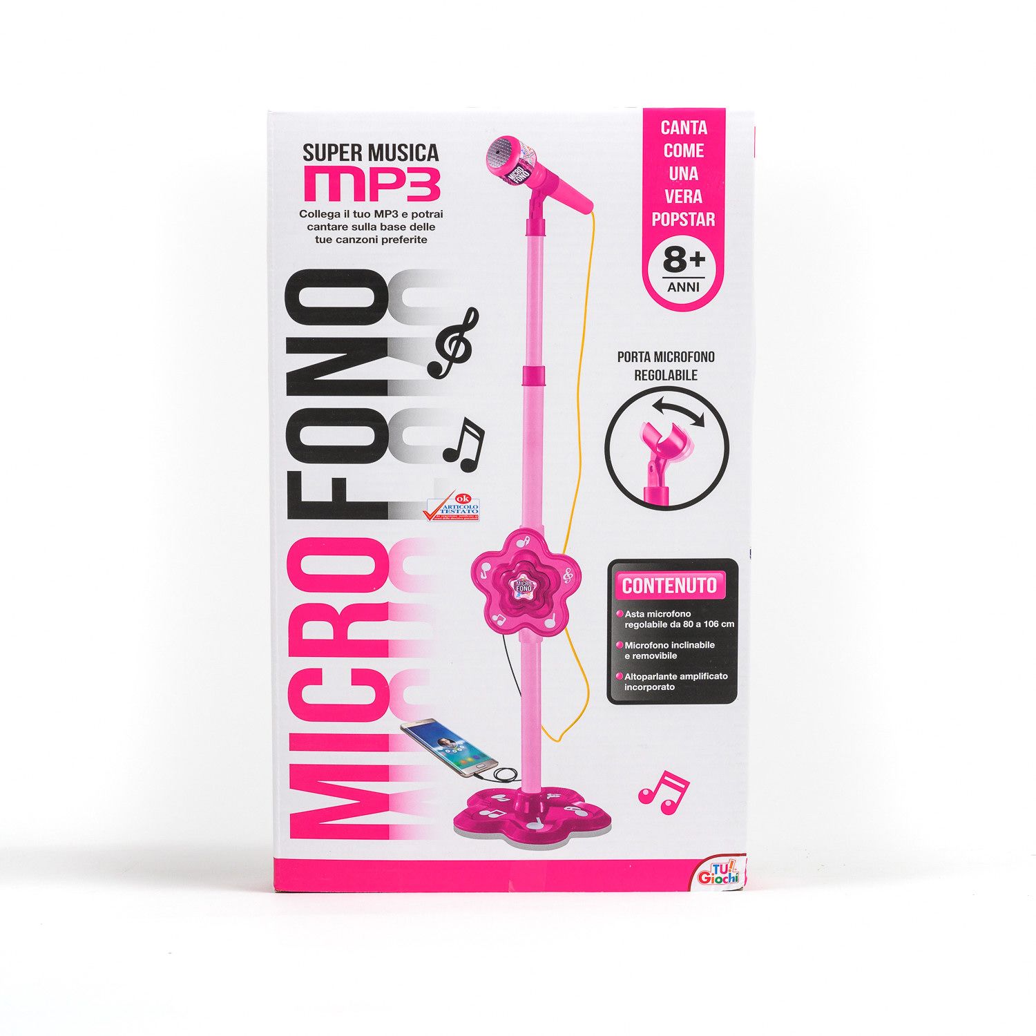 Hk mini igračka, mikrofon roze
