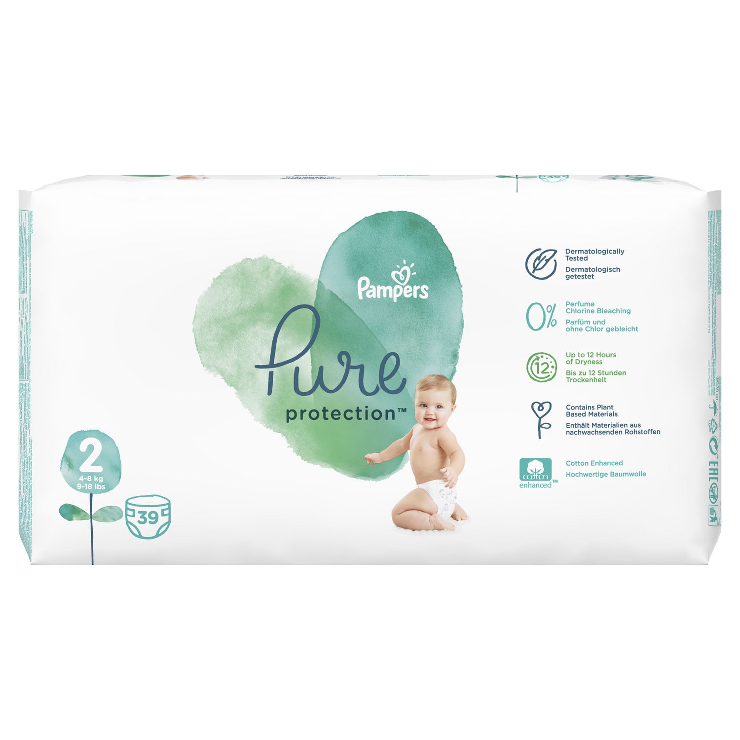 Pampers pure VP 2 mini 4-8 kg 39kom