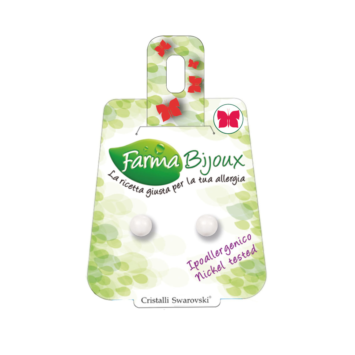 Farma bijoux minđuše BE P6C50 crvene