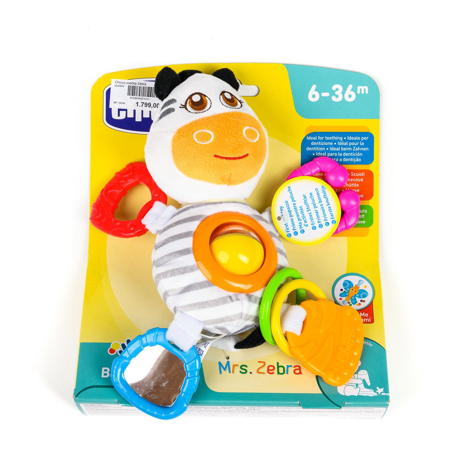 Chicco zvečka Zebra