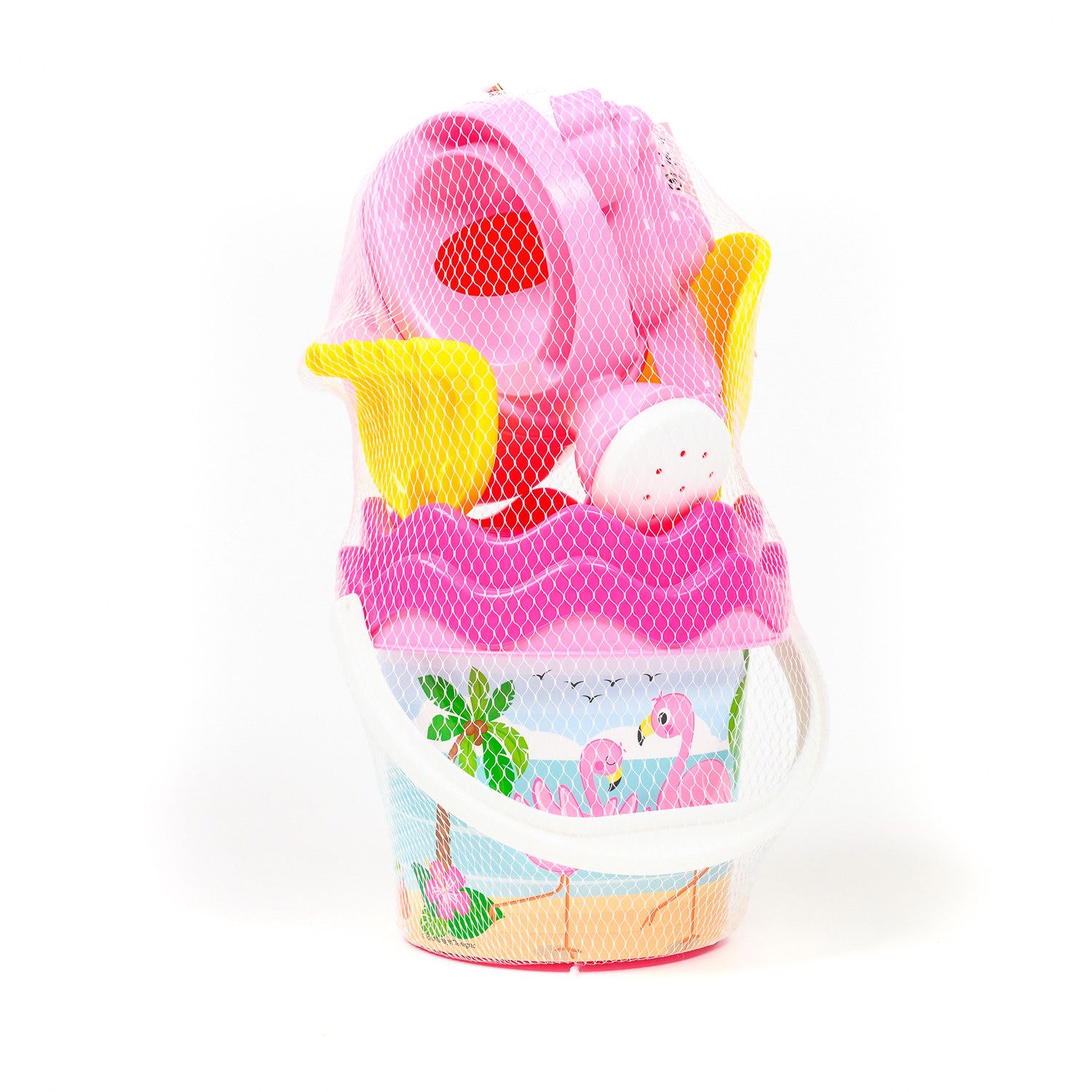 Androni Giocattoli kofica za pesak set flamingos