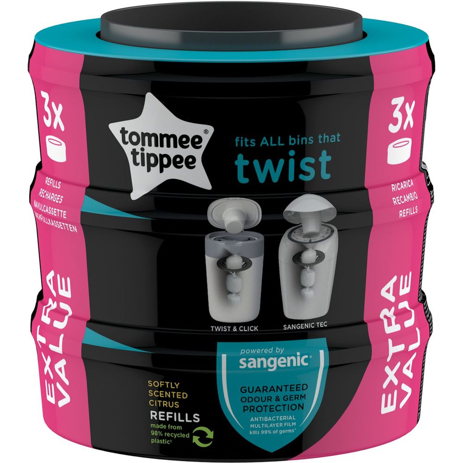 Tommee Tipppee SANGENIC refil 3/1