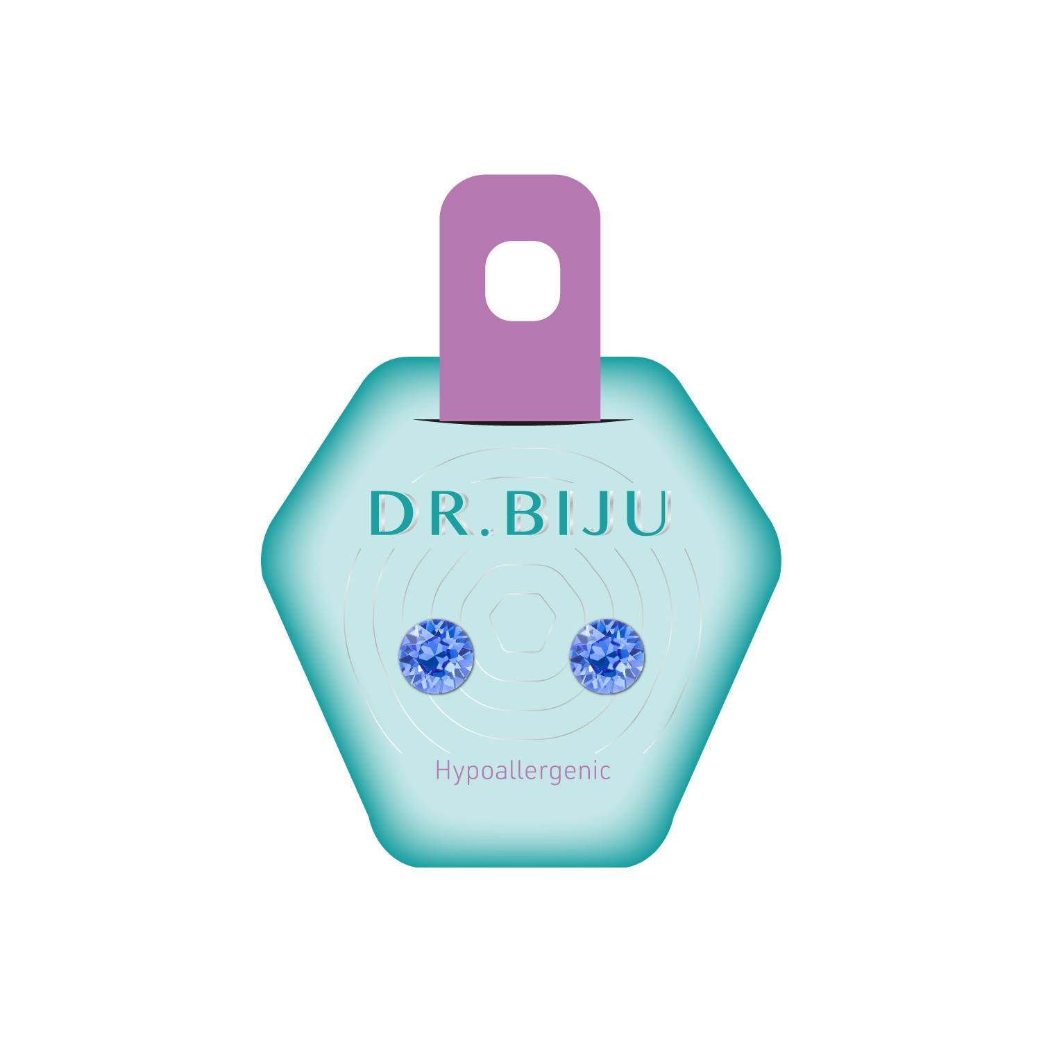Dr.Biju minđuše 7.1mm plave krug DXI71C206 