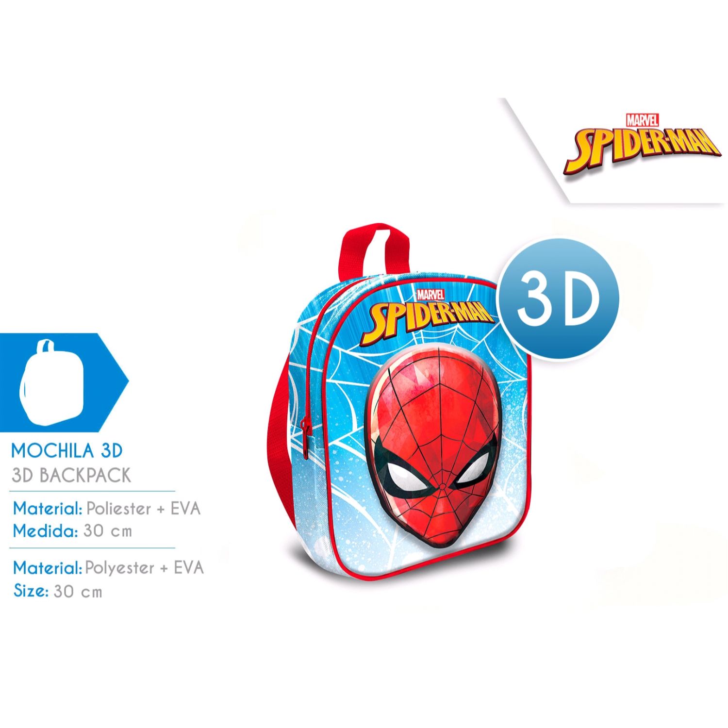 Kids licensing ranac za decu 3D Spiderman, 30cm