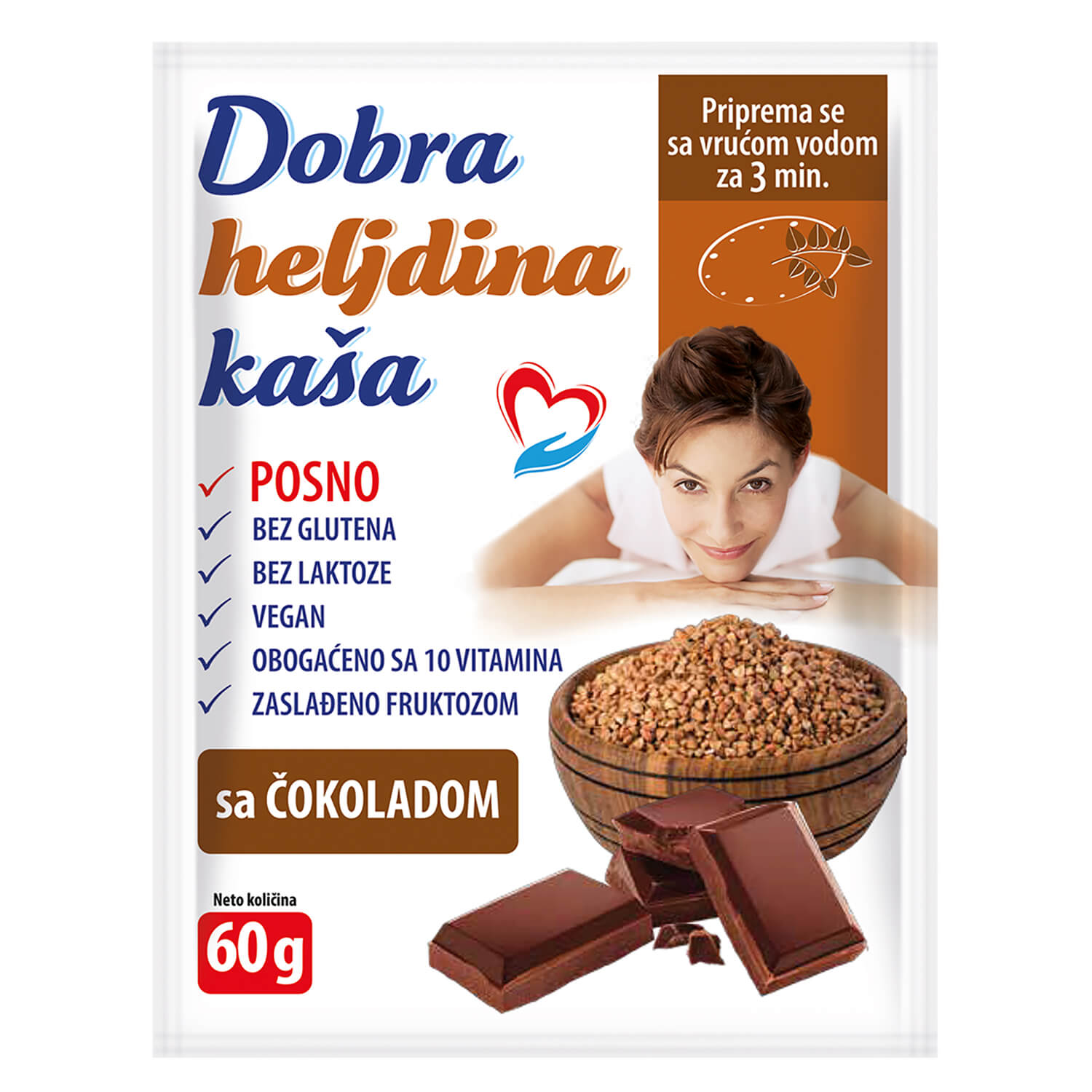 Dobra heljdina kaša čokolada 60g