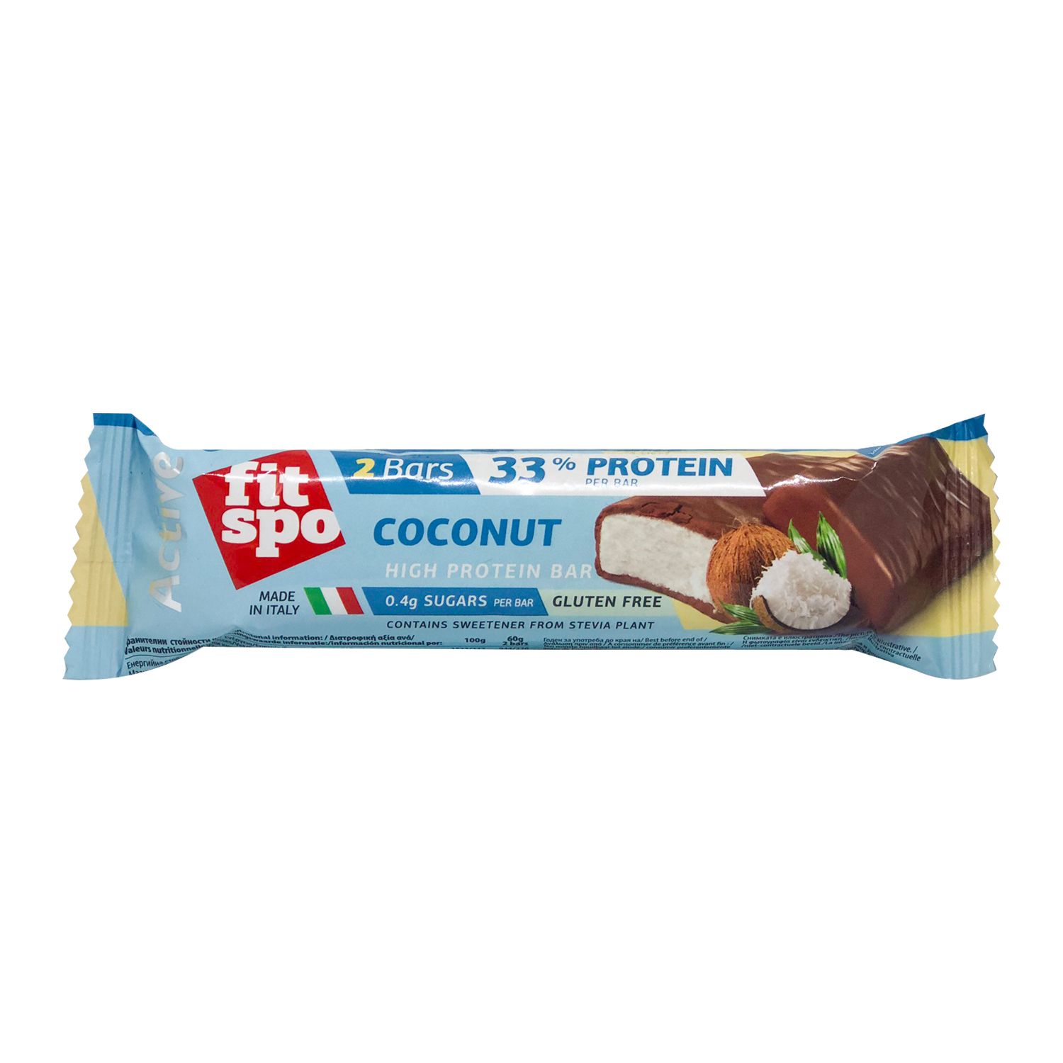 Fitspo protein bar kokos low sugar 60g