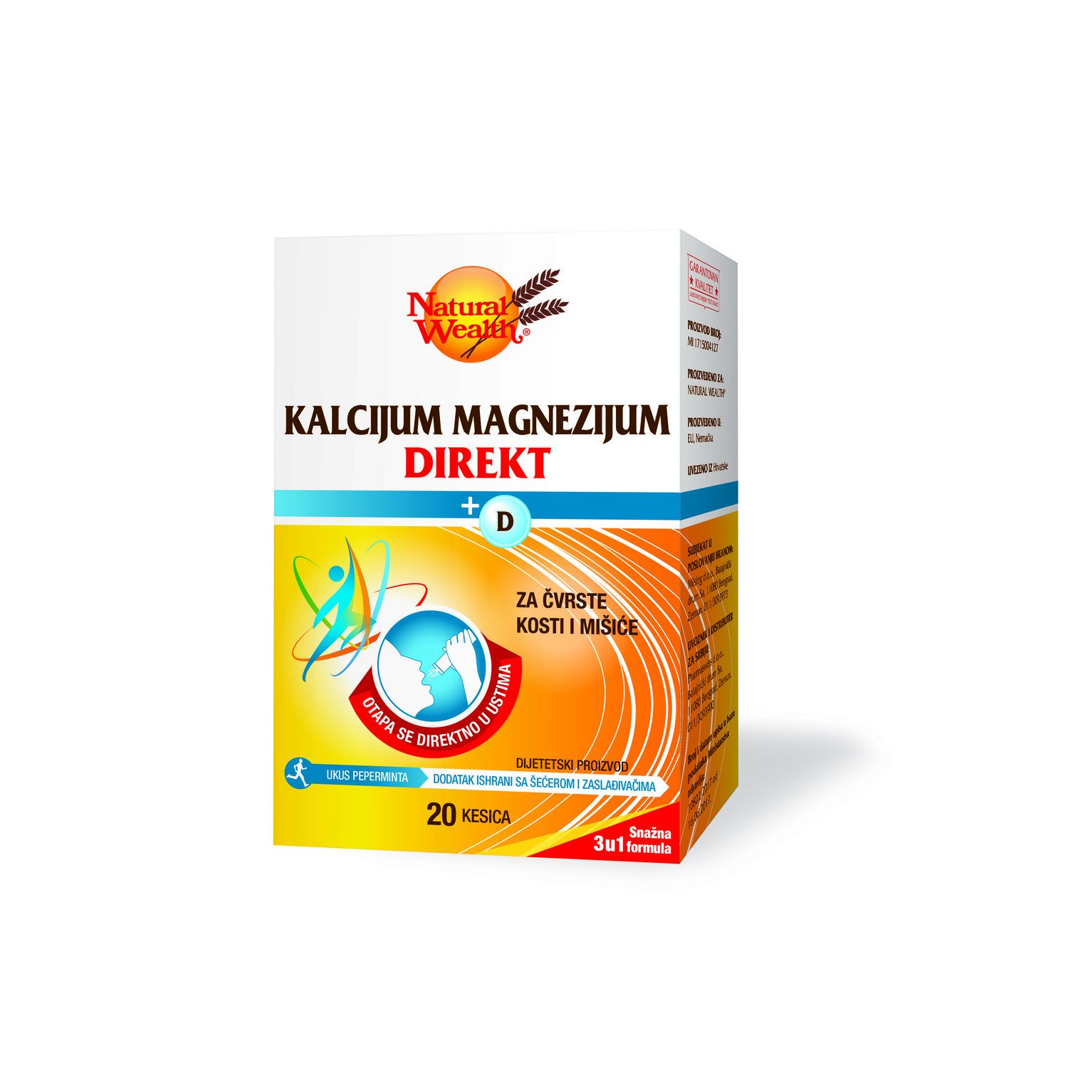 Natural Wealth CA MG direkt+vitamin D kesica a20