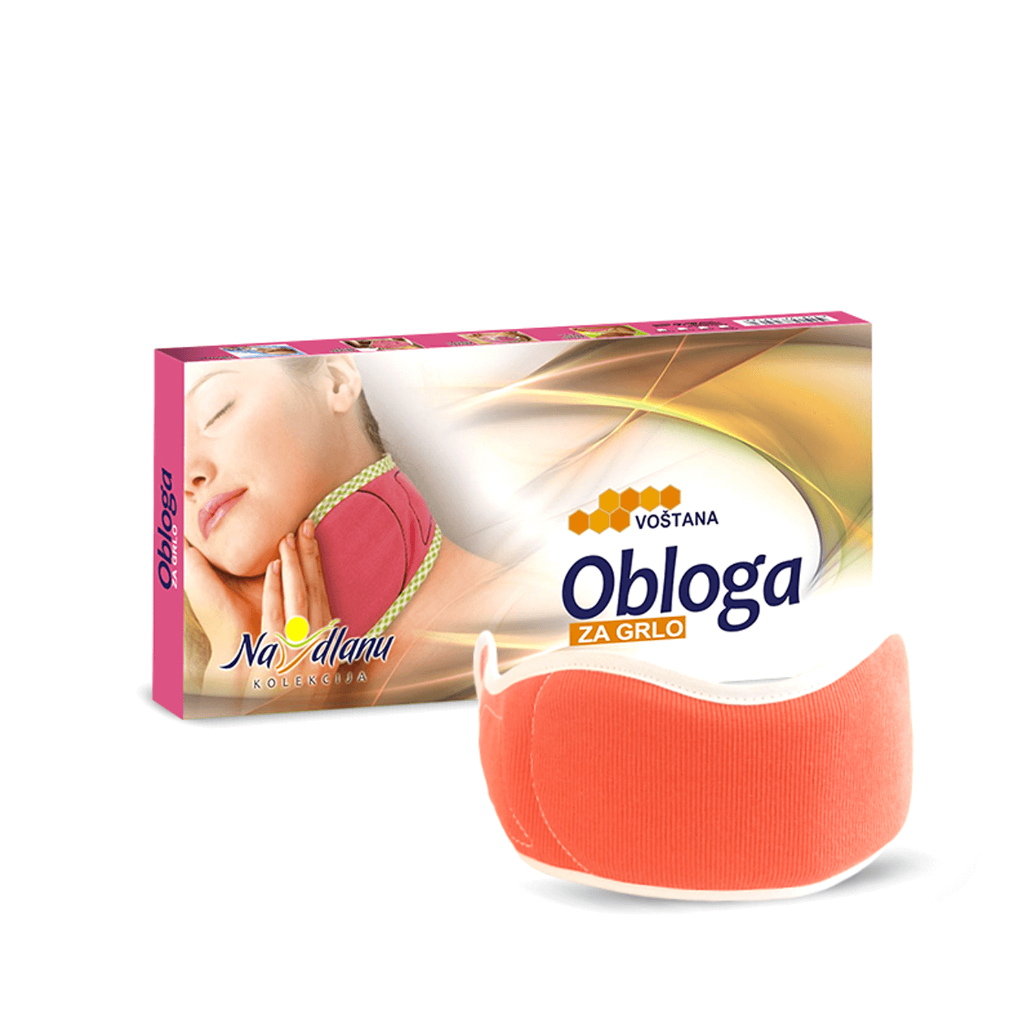 Na dlanu voštana obloga za grlo