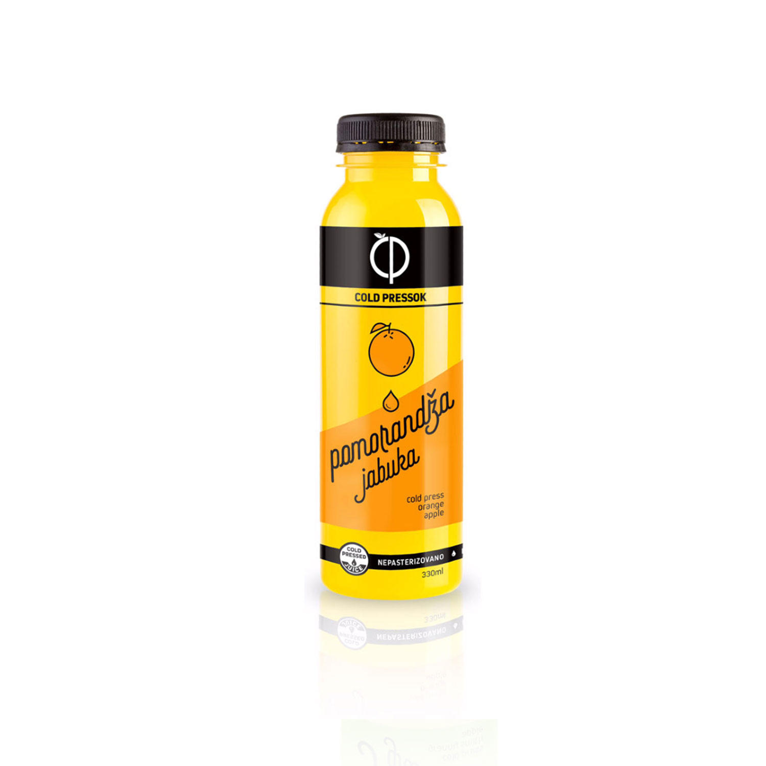 Cold pressok pomorandža jabuka ceđeni sok 250ml