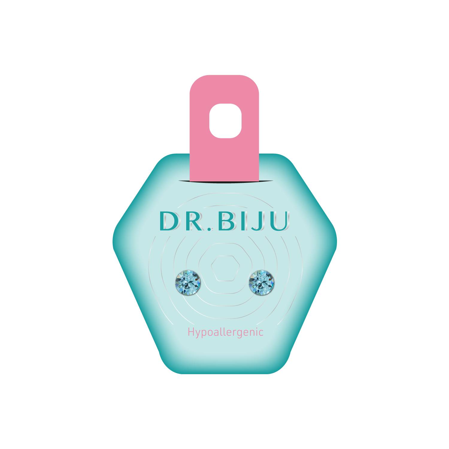 Dr.Biju minđuše 5.3mm svetlo plave krug DXI53C202 