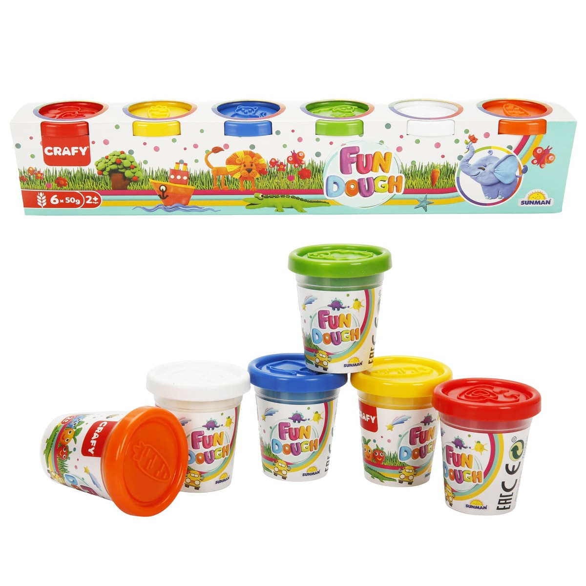 Sunman plastelin set 6 boja 