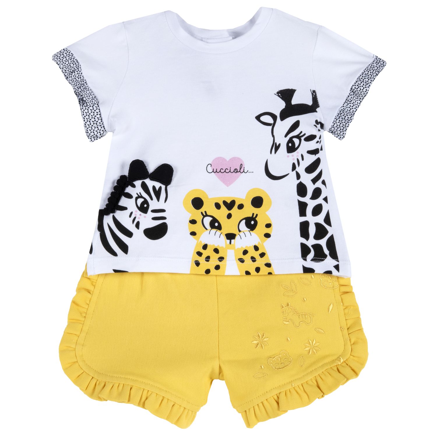 Chicco komplet 2/1 (majica kr, šorts), devojčice