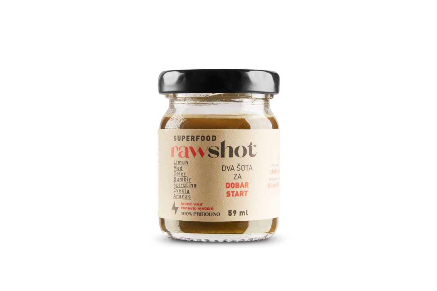 NO1 JUICE shot Dobar Start (lim, med, celer, đumb)