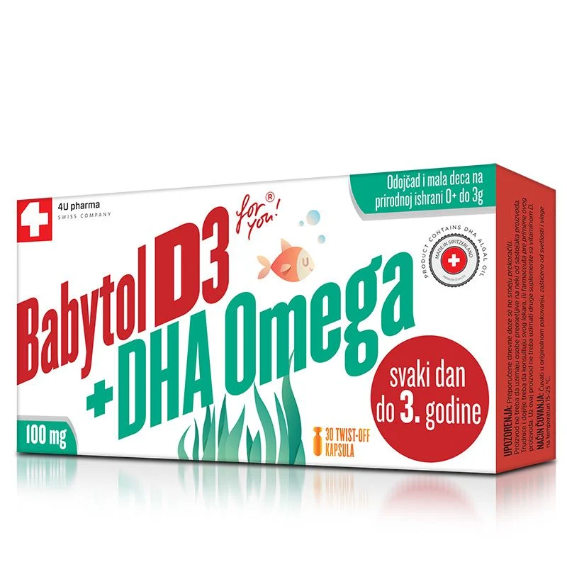 4U Pharma Babytol D3+DHAOmega twist off,30 kapsula