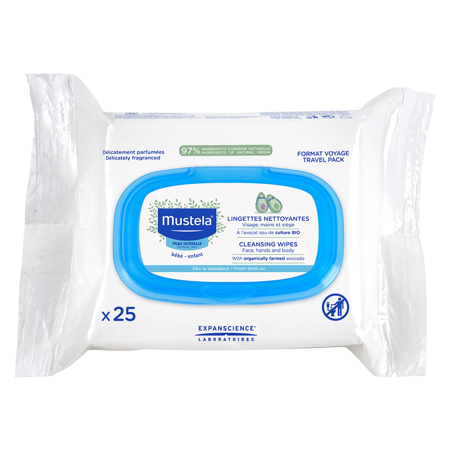Mustela Vlažne maramice za čišćenje lica 25 kom