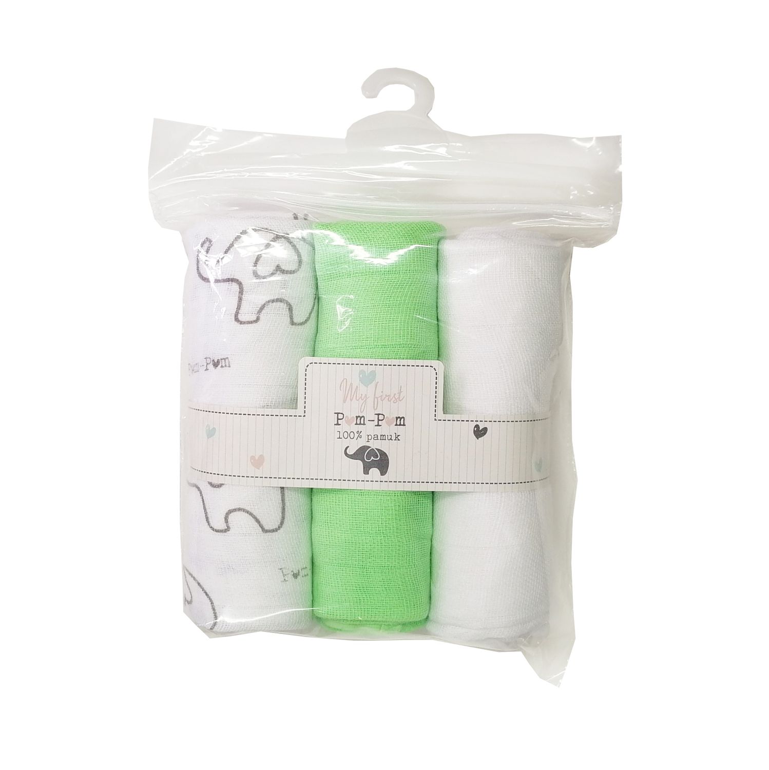 Pom Pom tetra pelene set 3/1, unisex