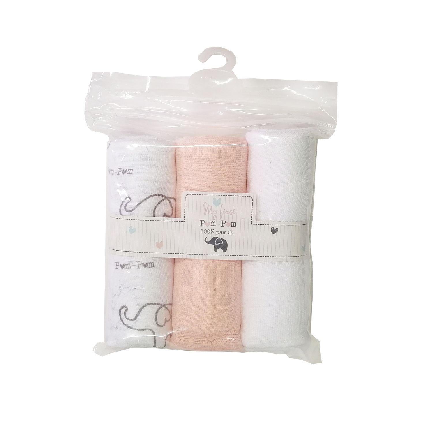 Pom Pom tetra pelene set 3/1, devojčice