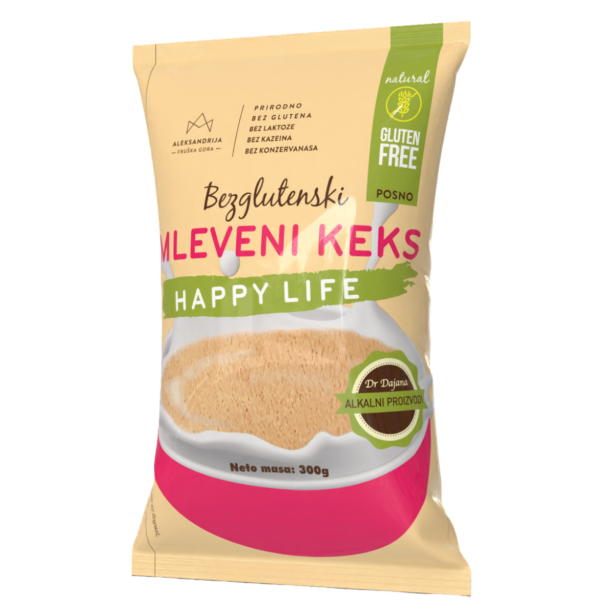 Aleksandrija ml. keks happy life bez glutena, 300g