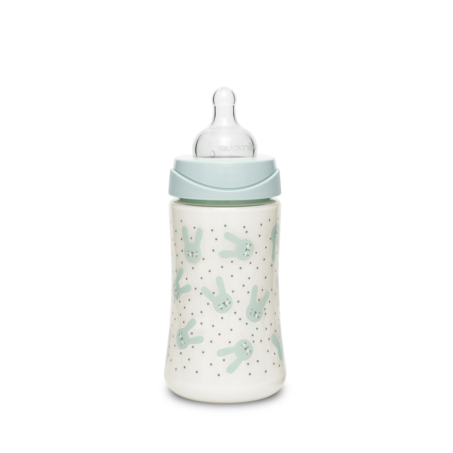 Suavinex flašica stakl 3 protoka 270ml zelena 0m+