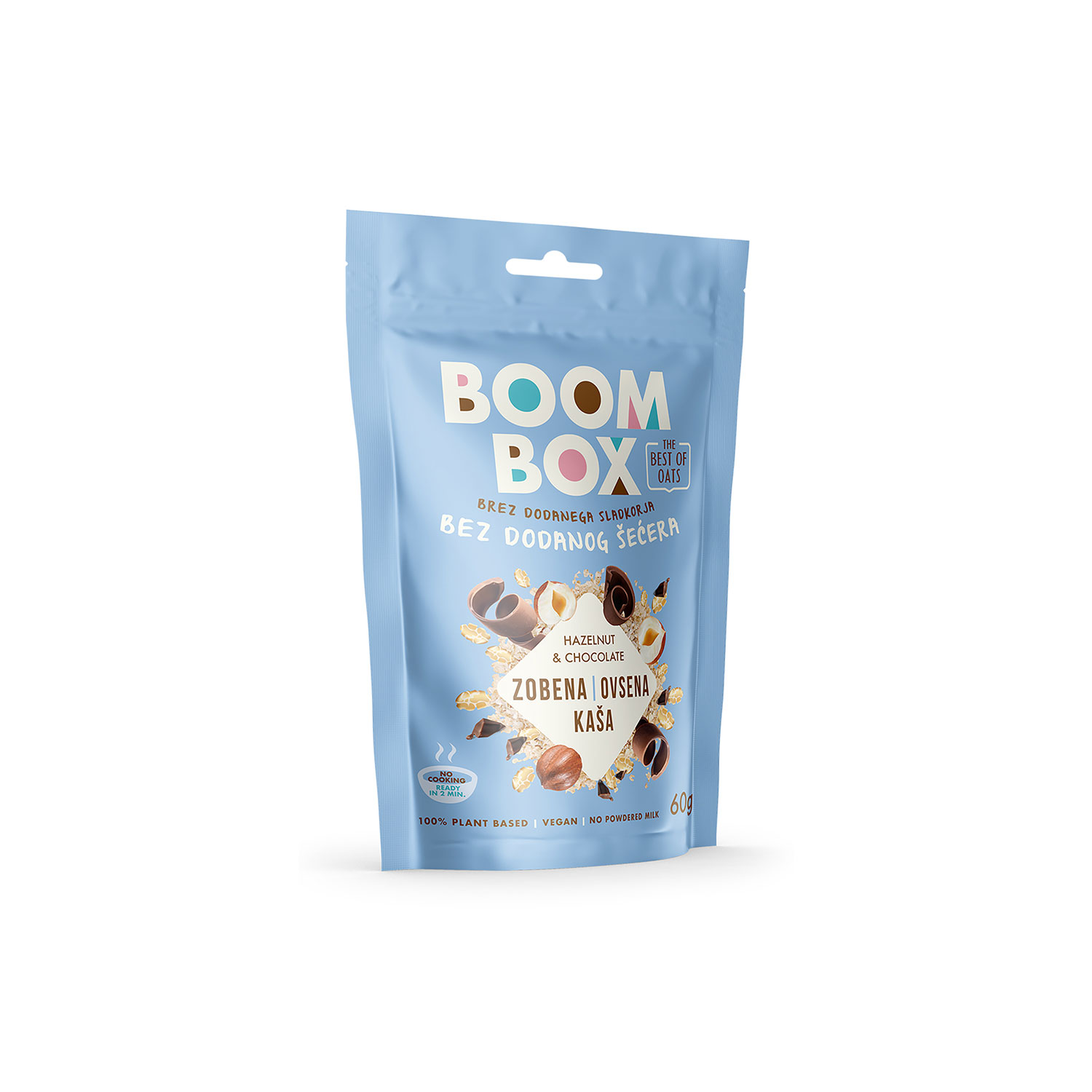 Boom Box ovsena kaša lešnik, čokolada, 60g AKSA