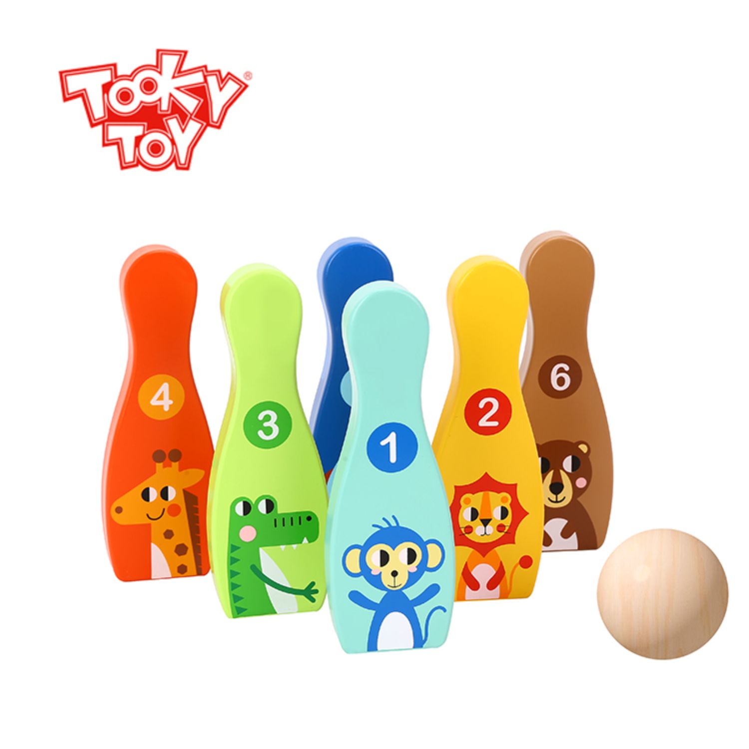 Tooky toy drvena kuglana - životinje