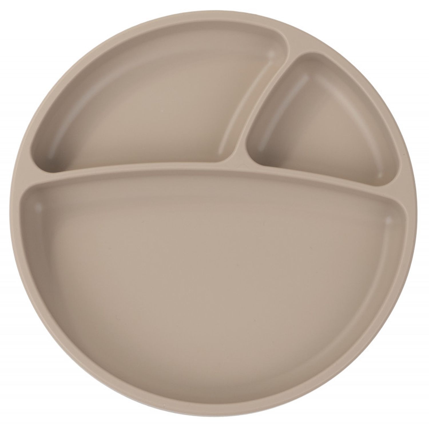 Minikoioi silikonski tanjir Portions Bubble Beige