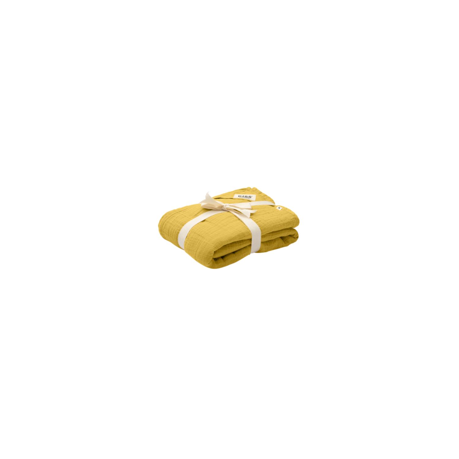 Bibs tetrapelene od muslina 120x120 cm Mustard 