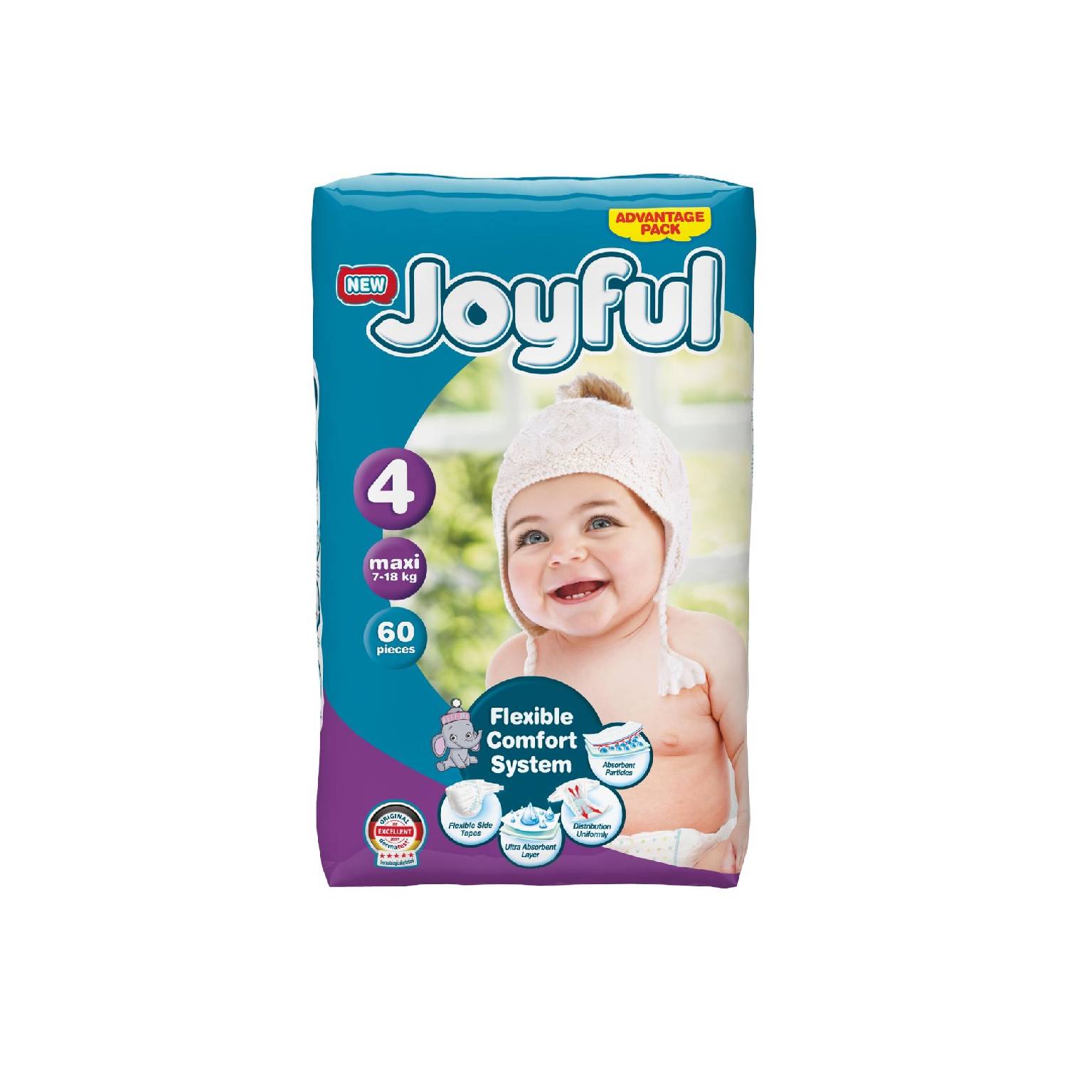 Joyful pelene 4 maxi 7-18kg 60 kom