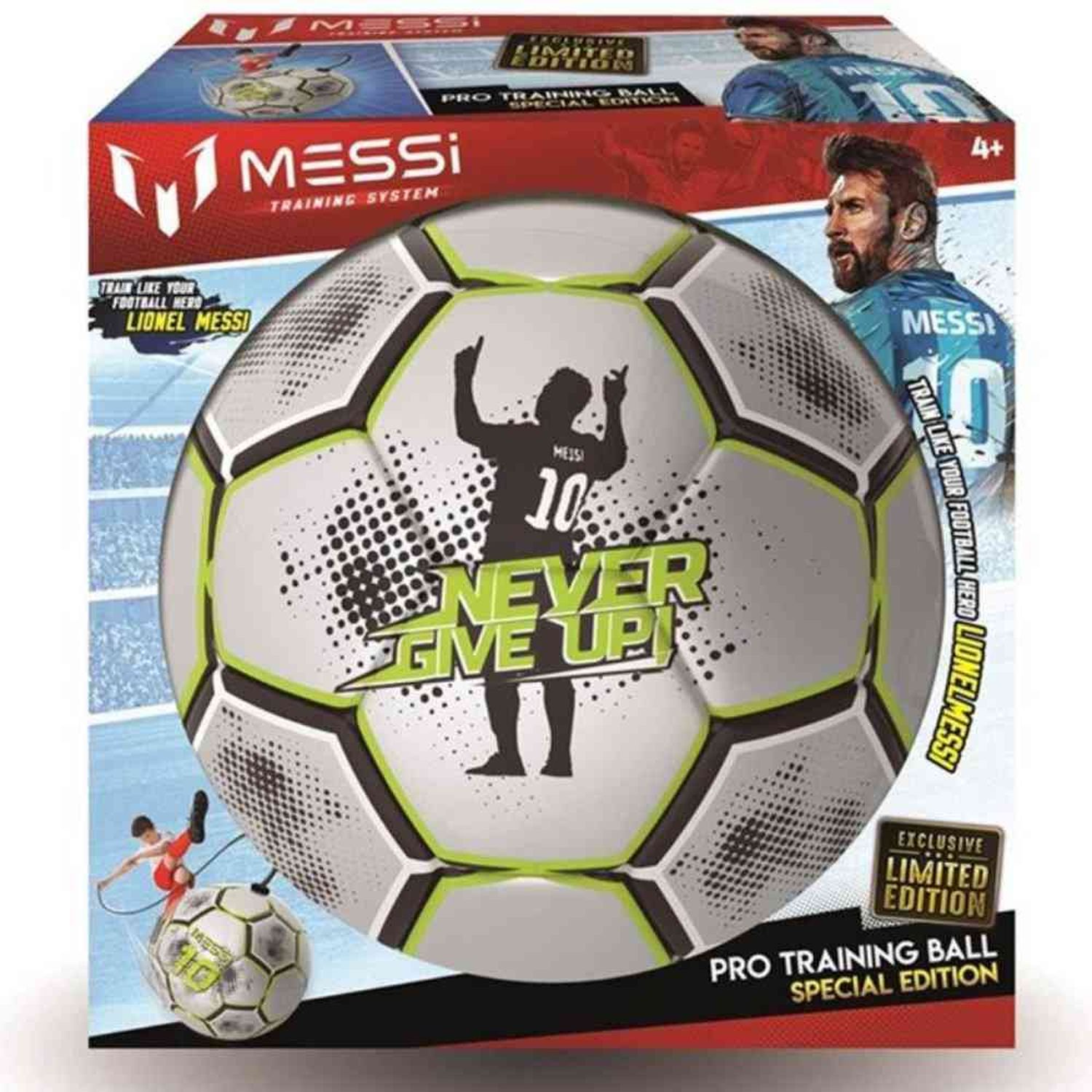 Messi pro training lopta never give up srebrna